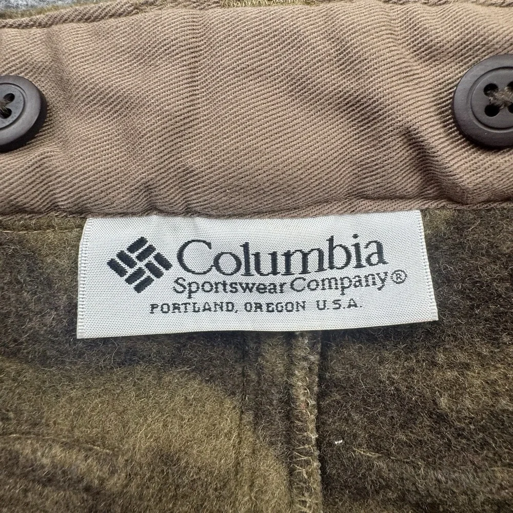 Columbia Cargo Pants Camo Wool Blend‎ Gallatin Range Sz 34x36 Hunting Vtg HM8040